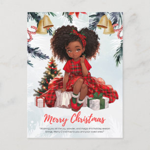Carte Postale Melanin Noël Black Girl Magic Xmas Magic Fun