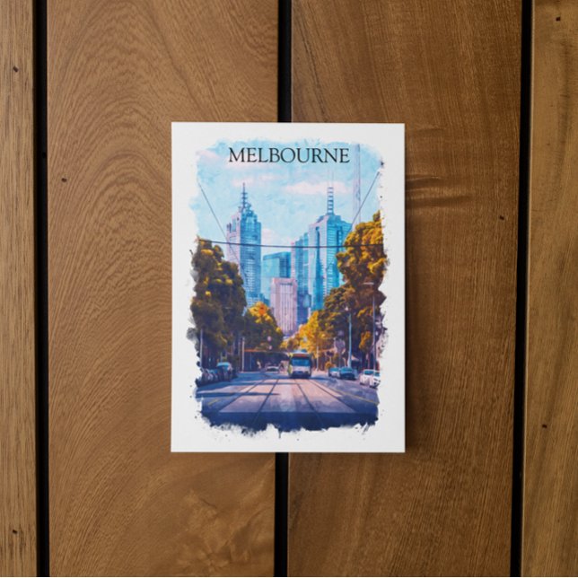 Carte Postale Melbourne Australia City View Travel (Melbourne Australia travel postcard)