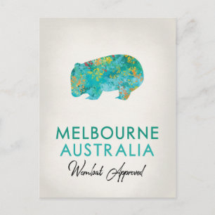 Carte Postale Melbourne Australie Wombat