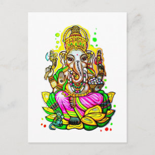 Carte Postale Melbourne Graffiti Street Art Ganesh Elephant Neon