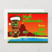 Carte Postale Mele Kalikimaka de Tiki Claus (Devant / Derrière)