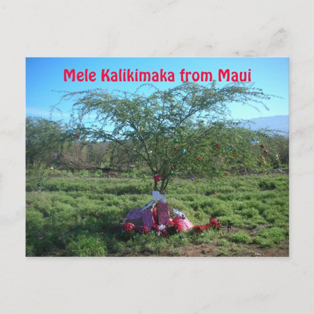 Carte Postale Mele Kalikimaka le chemin de l'île (Devant)