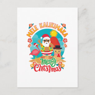 Carte Postale Mele Kalikimaka pour un joyeux Noël hawaïen