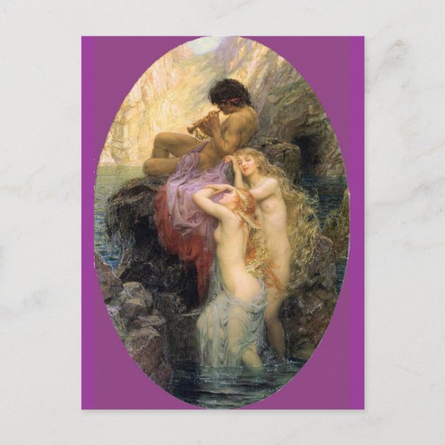 Carte Postale Melodie de mer - Herbert James Draper (Devant)