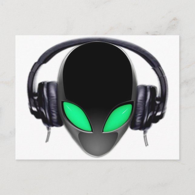 Carte Postale Mélomane étranger DJ - cétacé lisse (Devant)