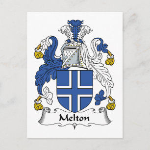 Carte Postale Melton Family Crest