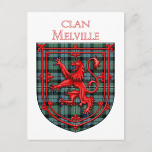 Carte Postale Melville Tartan Scottish Plaid Lion Rampant