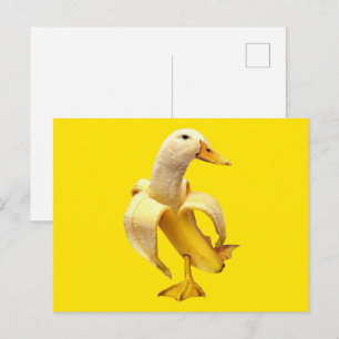 Carte postale Mème Canard Banane