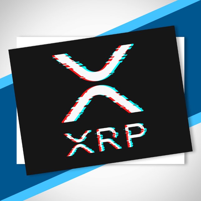 Carte Postale Mème Crypto Devise XRP Glitch CryptoCurrency (Créateur téléchargé)