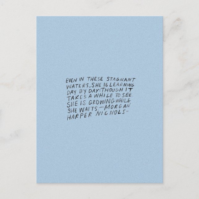 Carte Postale Même dans ces eaux stagnantes (Devant)