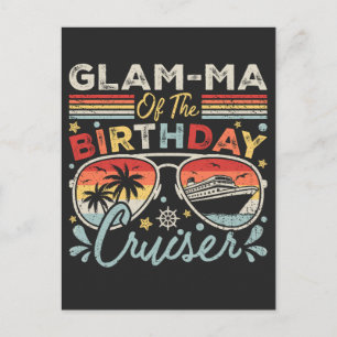 Carte Postale Mémé du bateau de vacances d'anniversaire