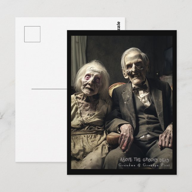 Carte Postale Mémé et Papi Pizzi (Devant / Derrière)