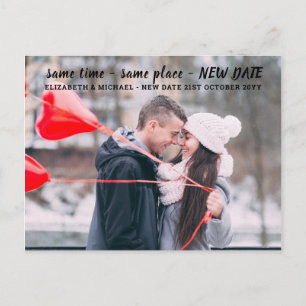 Carte Postale Même heure NOUVEAU DATE BUDGET Mariage photo