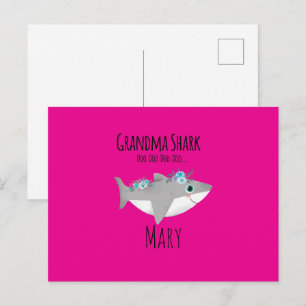 Carte Postale Mémé Requin personnalisée Doo Doo Doo