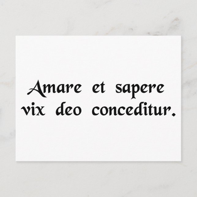 Carte Postale Même un dieu a du mal à aimer et à être sage...... (Devant)