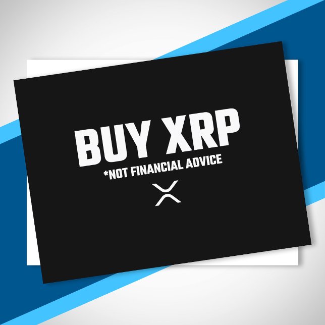 Carte Postale Mème XRP Crypto Pas Conseil Financier Avertissemen (Créateur téléchargé)