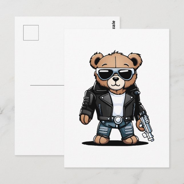 Carte Postale Mèmes de nounours mignons (Devant / Derrière)