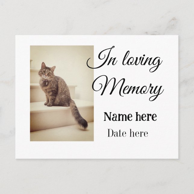 Carte Postale mémoire affectueuse souvenir à personnaliser avec  (Devant)