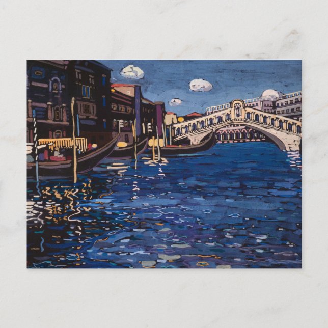 Carte Postale Mémoire de Venise, Pont du Rialto, 1904 par Kandin (Devant)
