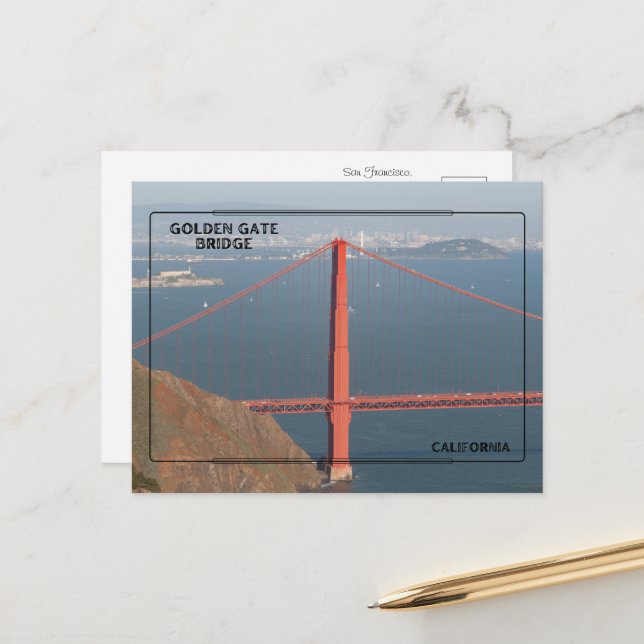 Carte Postale Mémoire de voyage en Californie (Devant/Arrière en situation)