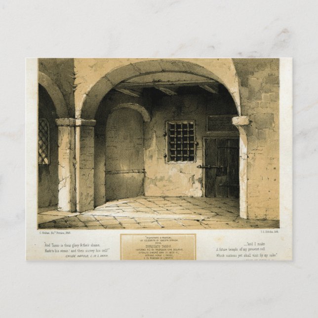 Carte Postale Mémorial à Torquato Tasso (Devant)