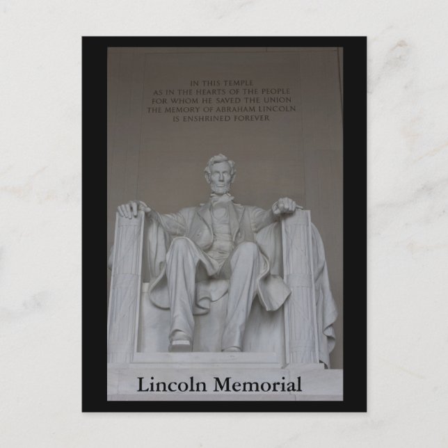 Carte Postale Mémorial de Lincoln (Devant)