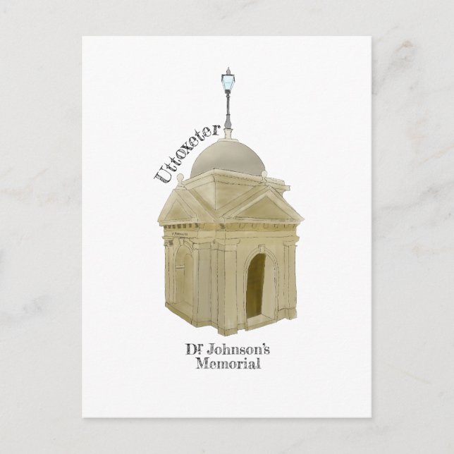 Carte Postale Mémorial du Dr Johnson à Uttoxeter (Devant)