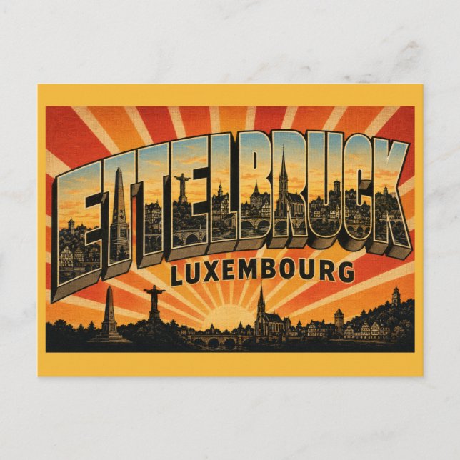 Carte Postale Mémorial Ettelbruck Luxembourg (Devant)