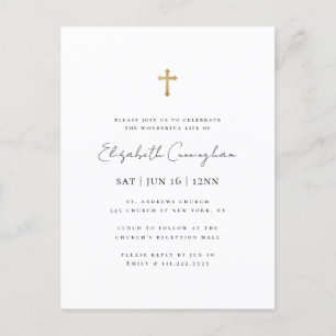 Carte Postale Mémorial Funéraire Moderne Minimaliste Croix Fauss