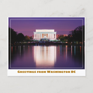 Carte Postale Mémorial Jefferson de Washington DC avec cerisier