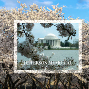 Carte Postale Mémorial Jefferson, Tidal Basin, Cerisiers en Fleu