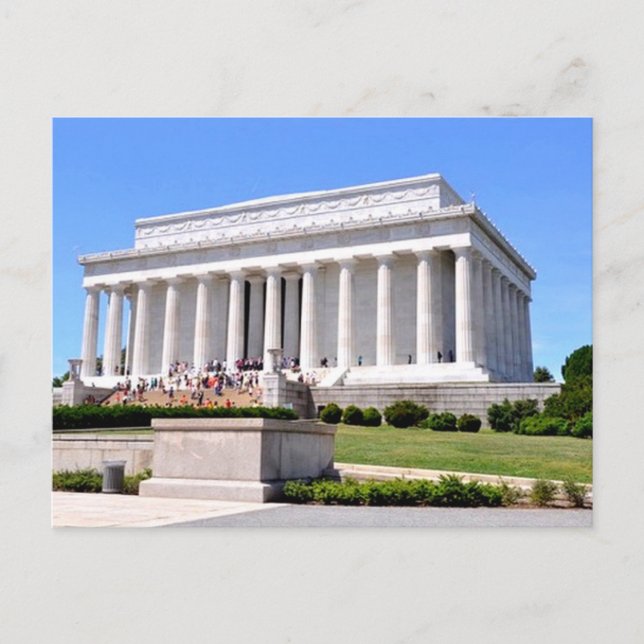 Carte Postale Mémorial Lincoln Washington DC Voyage (Devant)