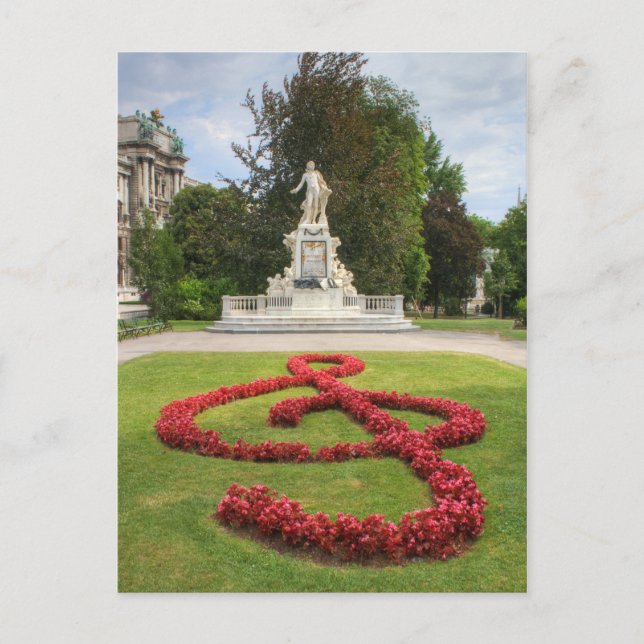 Carte Postale Mémorial Mozart à Burggarten Vienne Autriche (Devant)