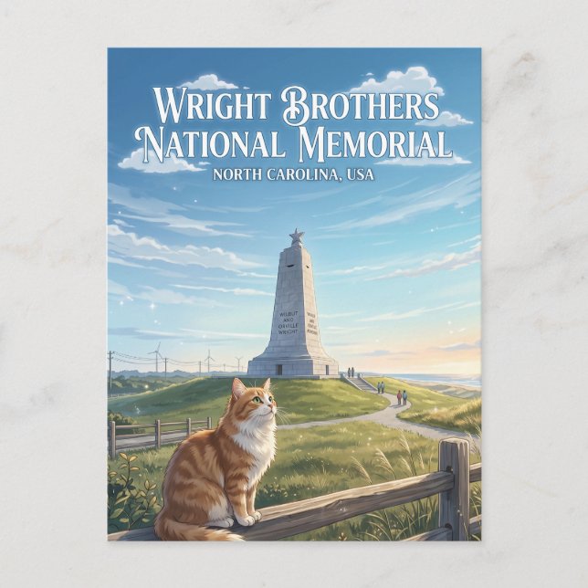 Carte Postale Mémorial national des frères Wright États-Unis (Devant)