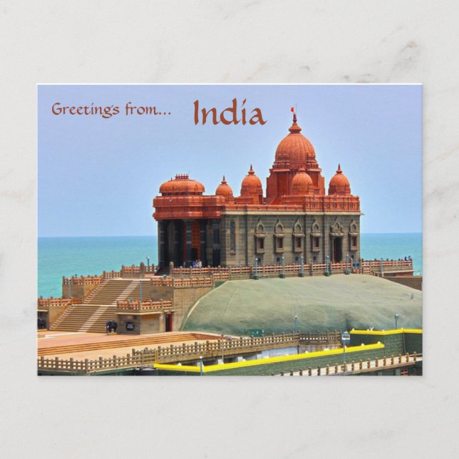 Carte Postale Mémorial rock Vivekananda Kanyakumari Inde (Devant)