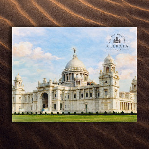 Carte Postale Mémorial Victoria, Kolkata, Inde Aquarelle