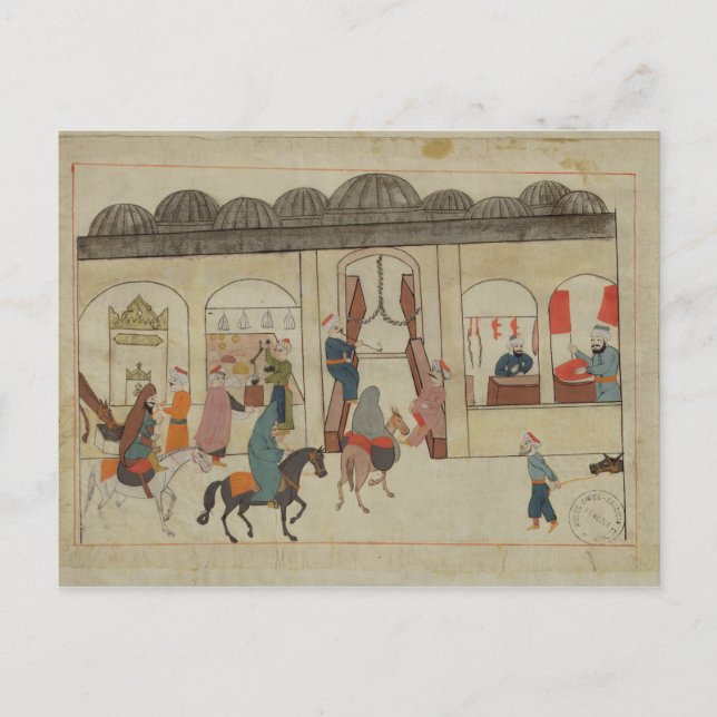 Carte Postale Memorie Turchesche' représentant le marché dans (Devant)