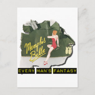 Carte Postale Memphis Belle Pin Up