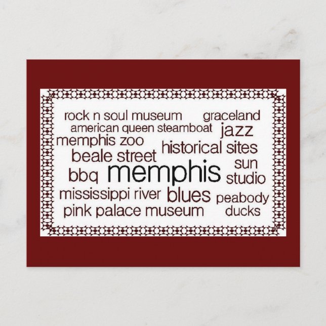 Carte Postale Memphis in Brown (Devant)