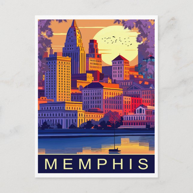 Carte Postale Memphis, Mississippi River, Voyage (Devant)