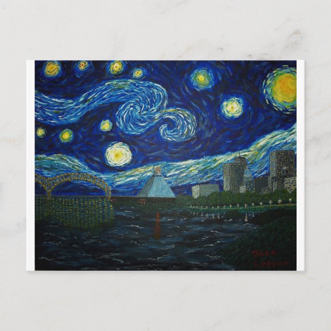 Carte Postale "Memphis Starry Night" par Jack Lepper (Devant)