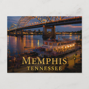 Carte Postale Memphis Tennessee Blues & Rivière Mississippi