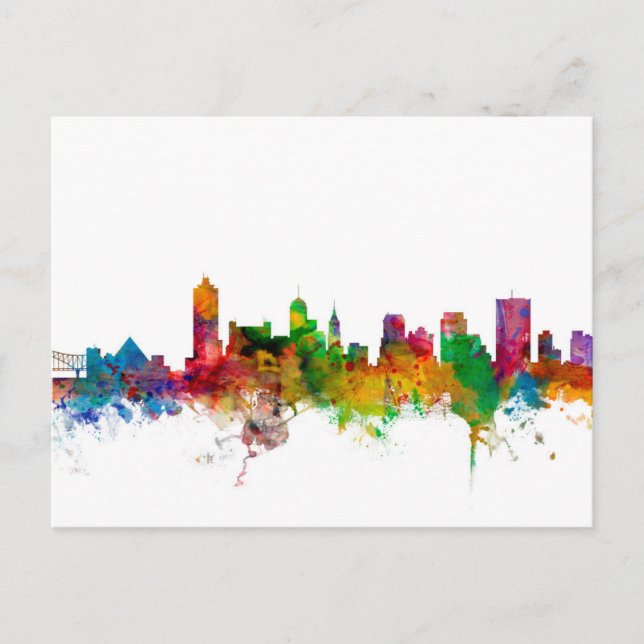 Carte Postale Memphis Tennessee Skyline (Devant)
