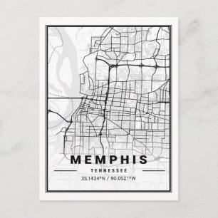 Carte Postale Memphis Tennessee USA Travel City Map