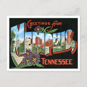Carte postale Memphis, Tennessee Vintage Big Lette