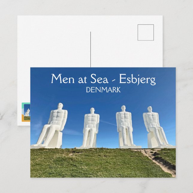 Carte Postale Men At Sea Denmark Postcard! (Devant / Derrière)