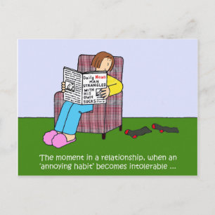 Carte Postale Men’s Anniying Habits Cartoon Humor