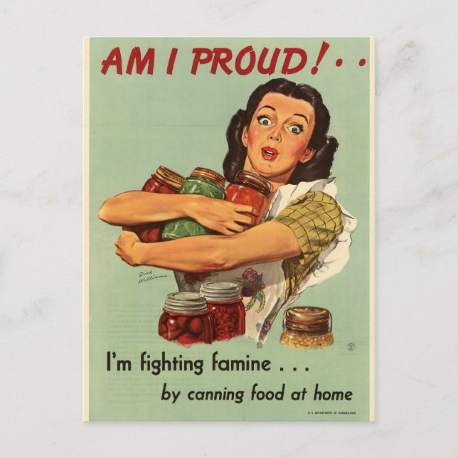 Carte Postale Ménagère Vintage (Devant)