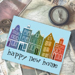 Carte Postale Ménages mignons Amsterdam Voyage Coloré<br><div class="desc">Envoyez un message avec cette douce carte postale d'art motif à Amsterdam.Vous pouvez le customiser et le modifier ou ajouter du texte. Ajoutez votre propre texte à l'arrière. Consultez ma boutique pour plus de couleurs et de motifs ! Et plus d'articles assortis comme des totes, des autocollants, des magnets, des...</div>