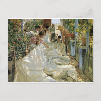 Carte Postale Mending the Sail - Joaquín Sorolla y Bastida